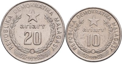 купить Мадагаскар набор 2 монет 10 и 20 ариари 1978