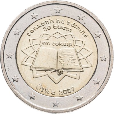купить Ирландия 2 euro (евро) 2007 "50 лет подписания Римского договора"