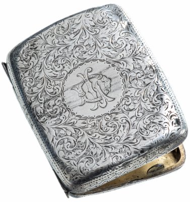 Купить Старинный серебряный портсигар William Neale & Son, Великобритания с клеймом