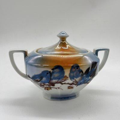 купить Сахарница "Птички", фарфор, деколь, Victoria, Чехословакия, 1970-1990 гг.