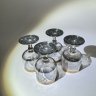 Купить Набор из 4 рюмок с растительным декором, стекло, золочение, алмазная грань, СССР, 1970-1990 гг.