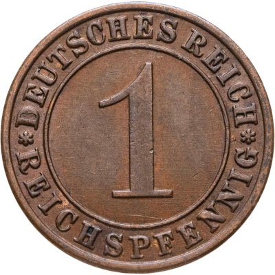 купить Германия 1 рейхспфенниг (reichspfennig) 1930, знак монетного двора "A" — Берлин