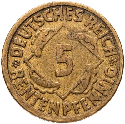 купить Германия 5 рейхспфеннигов (reichspfennig) 1924 J