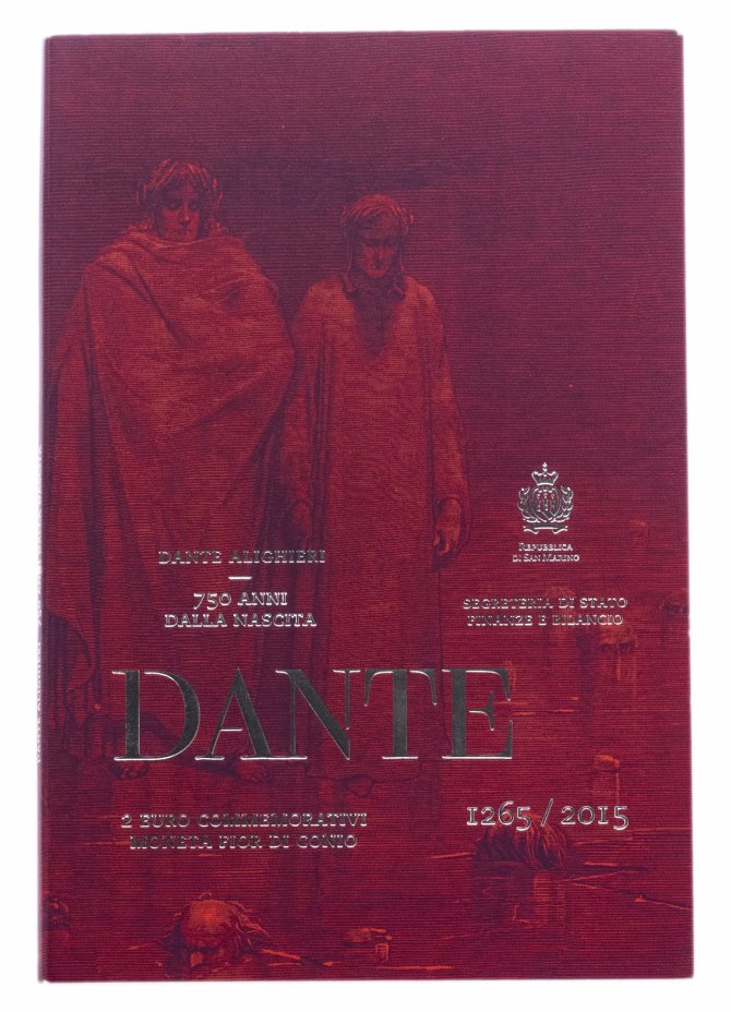 купить Сан-Марино 2 евро 2015 750 лет со дня рождения Данте Алигьери