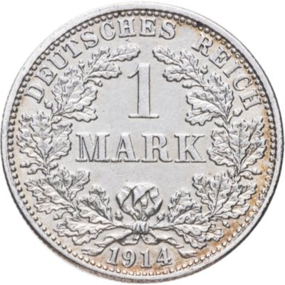 купить Германия 1 марка 1914 знак монетного двора: "F" - Штутгарт