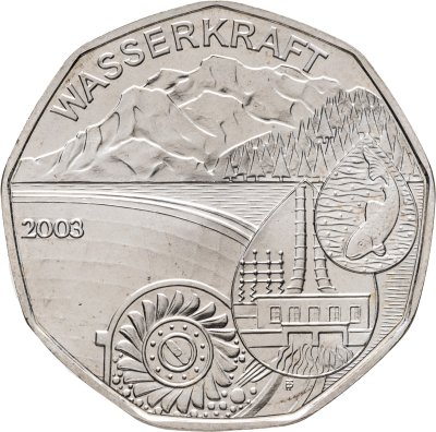 купить Австрия 5 евро (euro) 2003 "Гидроэлектростанция"