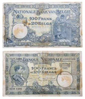 купить Бельгия 100 франков 1929