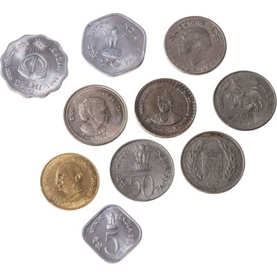 купить Индия, подборка 10-ти памятных монет 1969-2006