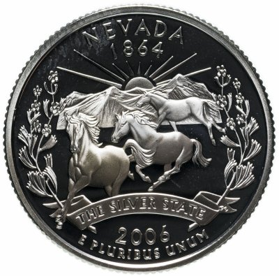 купить США 25 центов (квотер, 1/4 доллара, quarter dollar) 2006 Невада