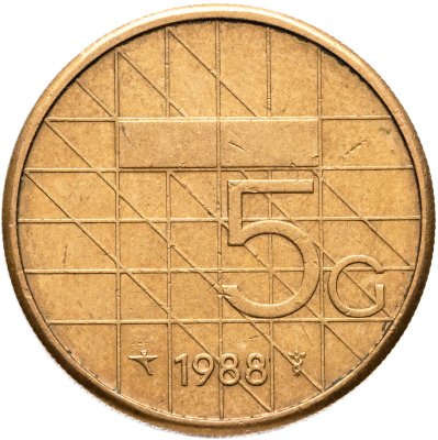 купить Нидерланды 5 гульденов 1988
