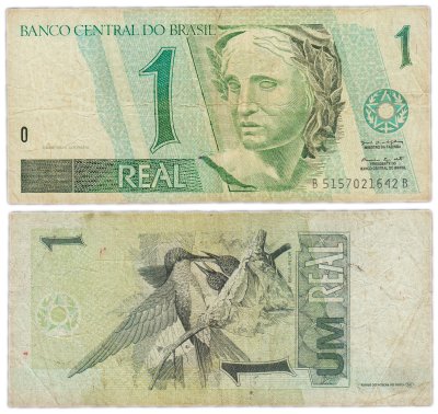 купить Бразилия 1 реал 1994 (1997) Pick-243A