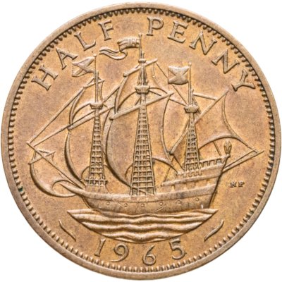купить Великобритания 1/2 пенни (penny) 1965