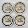 Купить Набор из 4-х суповых тарелок (пиал), украшенных изображением дамы в саду, Winterton Pottery (Longton), фаянс, деколь, золочение, Великобритания, 1949-1954 гг.