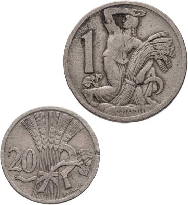 купить Чехословакия набор монет 1921-1938 (2 штуки)
