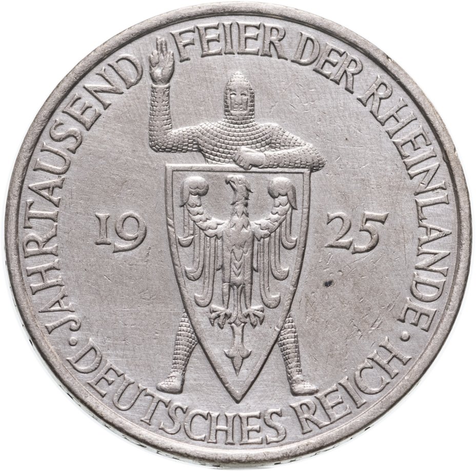 купить Германия 5 рейхсмарок (reichsmark) 1925 "Тысячелетие Рейнской области"