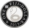 Купить Фиджи 1 доллар 2013 "Китайский гороскоп - Год змеи" в футляре с сертификатом