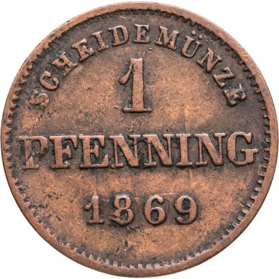 купить Бавария 1 пфенниг 1869