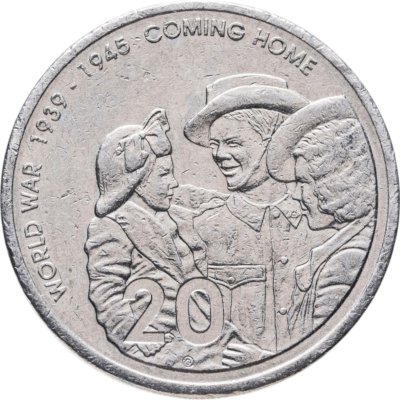 купить Австралия 20 центов (cents) 2005 60 лет со дня окончания Второй Мировой войны