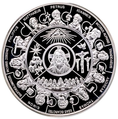 купить Либерия 5 долларов 2008 «Христос и 12 апостолов»