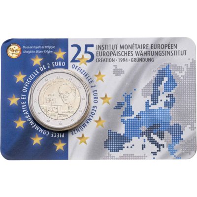 купить Бельгия 2 евро 2019 "25-летие Европейского валютного института" в блистере
