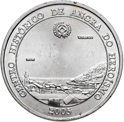 купить Португалия 5 евро (euro) 2005 "ЮНЕСКО - Исторический центр города Ангра-ду-Эроишму"