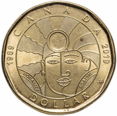 купить Канада 1 доллар 2019 "50 лет первого шага декриминализации гомосексуализма в Канаде"