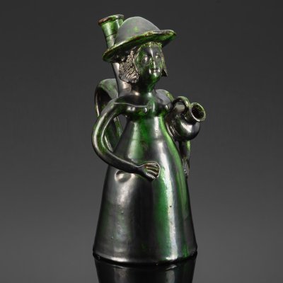 купить Бутылка (сосуд) "Девушка с кувшином", автор José Franco, керамика, поливы, Португалия, 1950-1960 гг.