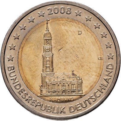 купить Германия 2 евро 2008 D "Федеральные земли Германии: Гамбург"