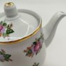 Купить Чайник заварочный с растительным декором, фарфор, деколь, золочение, Дулевский фарфоровый завод (Дулёво), СССР, 1988 г.