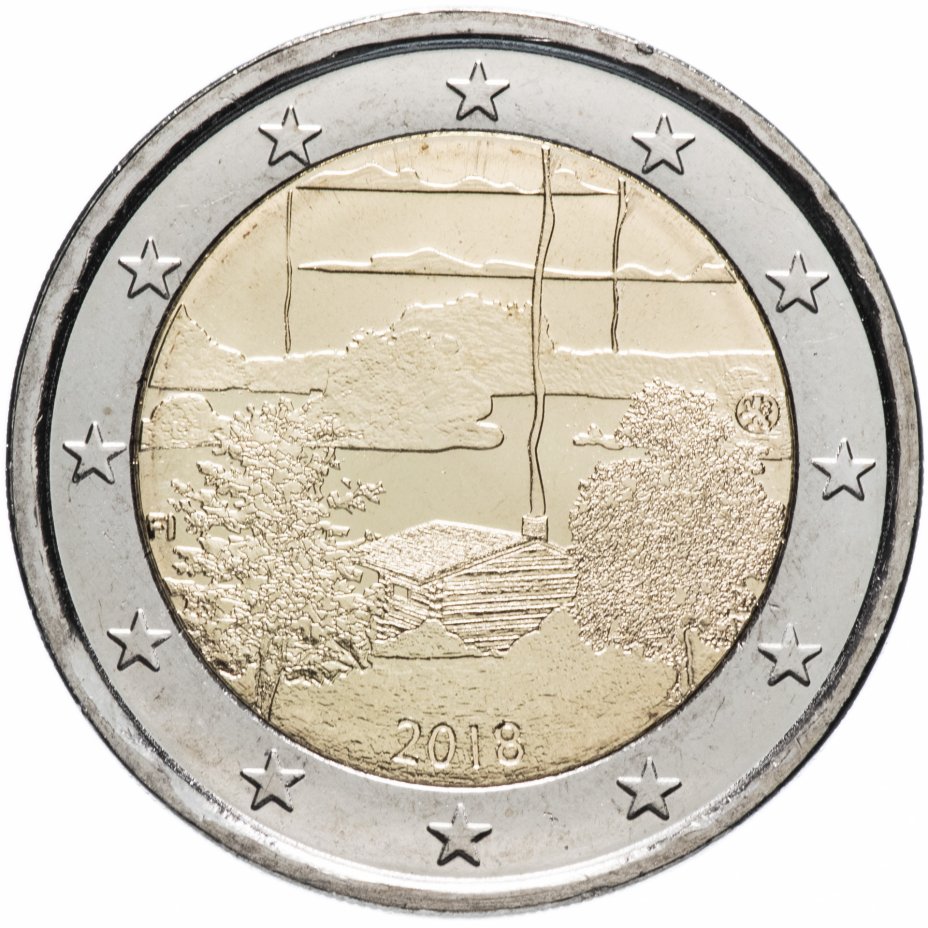 купить Финляндия 2 евро 2018 Финская сауна