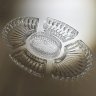 Купить Менажница пятисекционная с рифленой поверхностью, хрусталь, пресс, СССР, 1960-1980 гг.