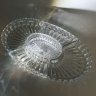 Купить Менажница пятисекционная с рифленой поверхностью, хрусталь, пресс, СССР, 1960-1980 гг.