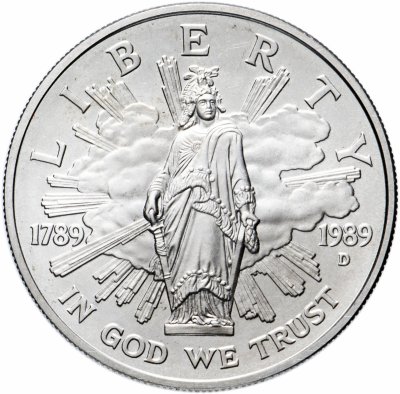 купить США 1 dollar (доллар) 1989 Congress (200-летие Конгресса США)