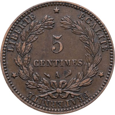 купить Франция 5 сантимов 1897