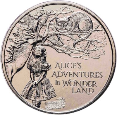 купить Великобритания 5 фунтов 2021 "Алиса в Стране чудес" в коинкарте