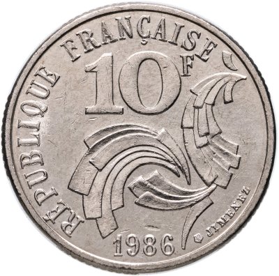 купить Франция 10 франков (francs) 1986 "Свобода, Равенство, Братство"