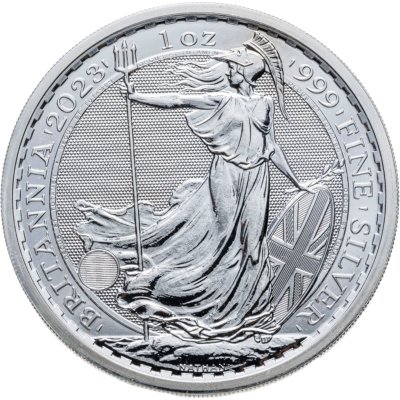 купить Великобритания 2 фунта 2023 Стоящая Британия с портретом Короля Карла III с короной