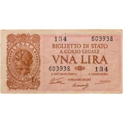 купить Италия 1 лира 1944