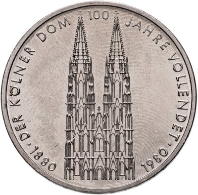 купить Германия, ФРГ 5 марок 1980 "100 лет со дня окончания строительства Кёльнского собора"