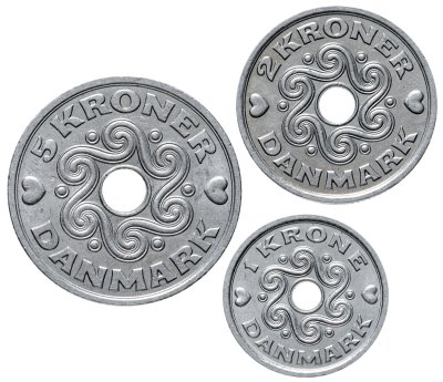 купить Дания набор монет 2001-2004 (3 монеты)