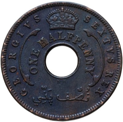купить Британская Западная Африка 1/2 пенни (penny) 1952