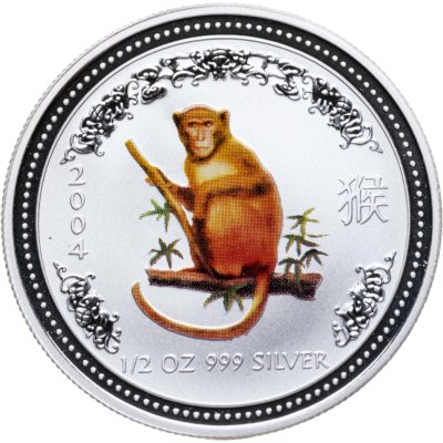 купить Австралия 50 центов (cents) 2004 Восточный календарь - Год Обезьяны, Цветное покрытие