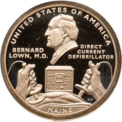 купить США 1 доллар 2024 S Изобретение дефибриллятора Бернардом Лауни