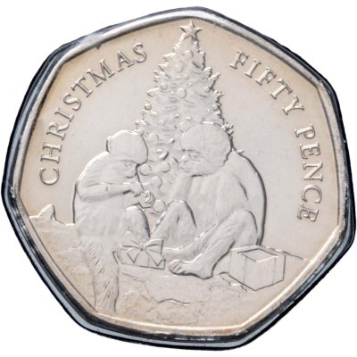 купить Гибралтар 50 пенсов 2021 "Рождество"