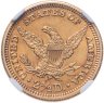 Купить США  2 1\2  доллара (2,5 dollars) 1906 в слабе NGC MS63