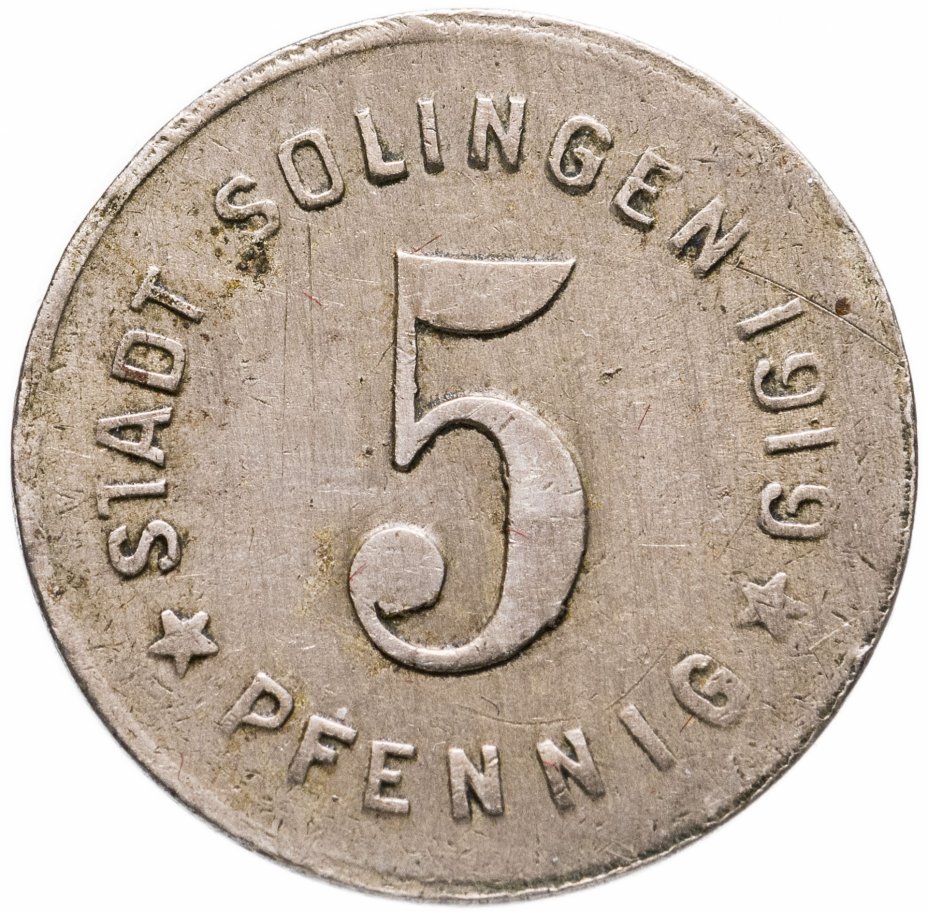 купить Германия (Золинген) нотгельд  5 пфеннигов 1919