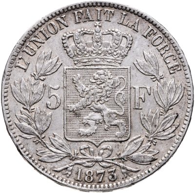 купить Бельгия 5 франков (francs) 1873