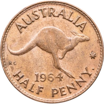 купить Австралия 1/2 пенни (penny) 1964