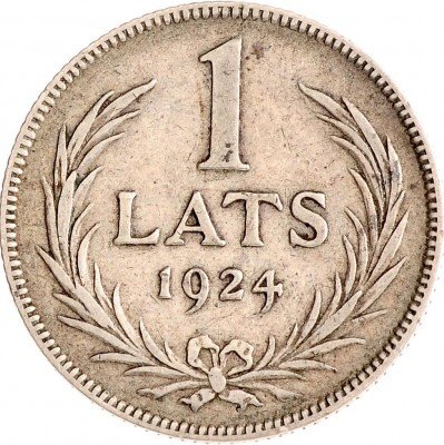 купить Латвия 1 лат 1924 серебро 835