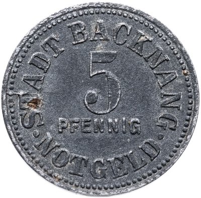 купить Германия "Бакнанг" 5 пфеннигов 1918 нотгельд